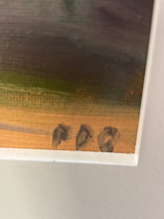 SMALL PERKY ROOSTER OIL PAINTING