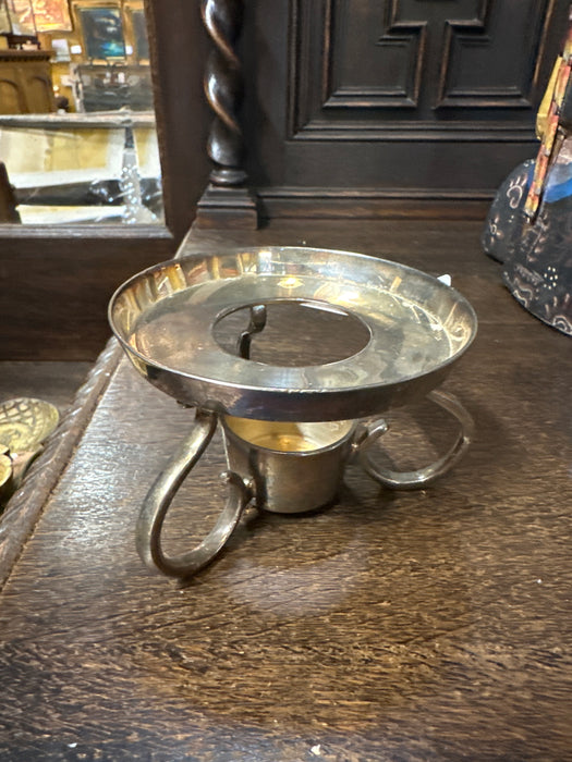 SILVER PLATE WARMING CANDLE HOLDER