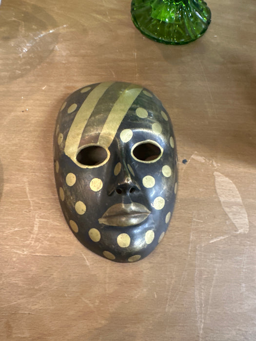SMALL INDIAN BRASS MASK