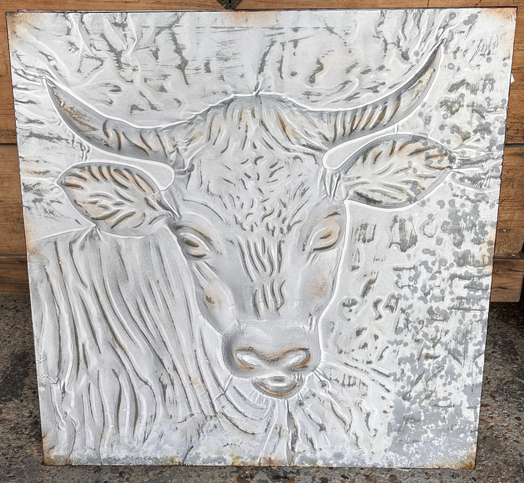 TIN EMBOSSED LONGHORN PANEL 1 OF 2