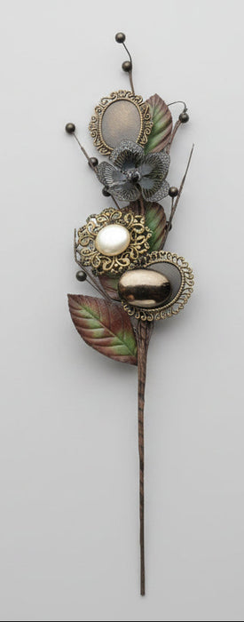 GLASS AND METAL FLORAL STEM 1 OF 50