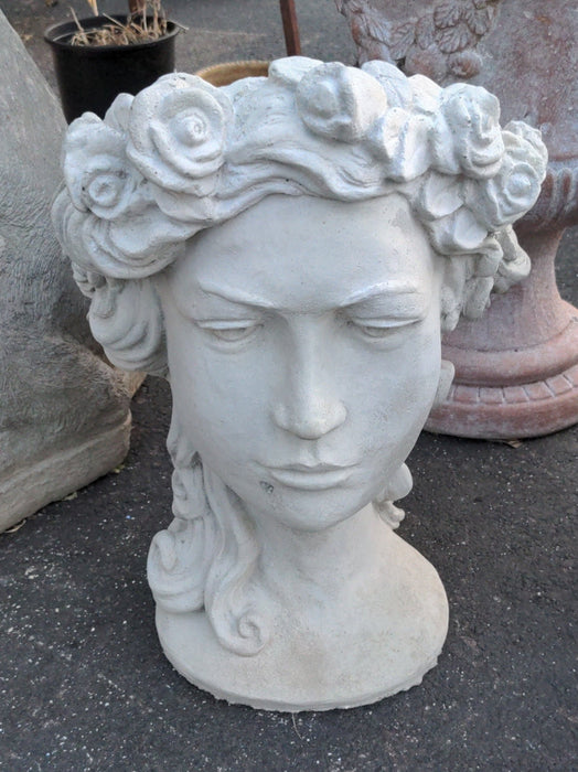 LADY HEAD CONCRETE PLANTER