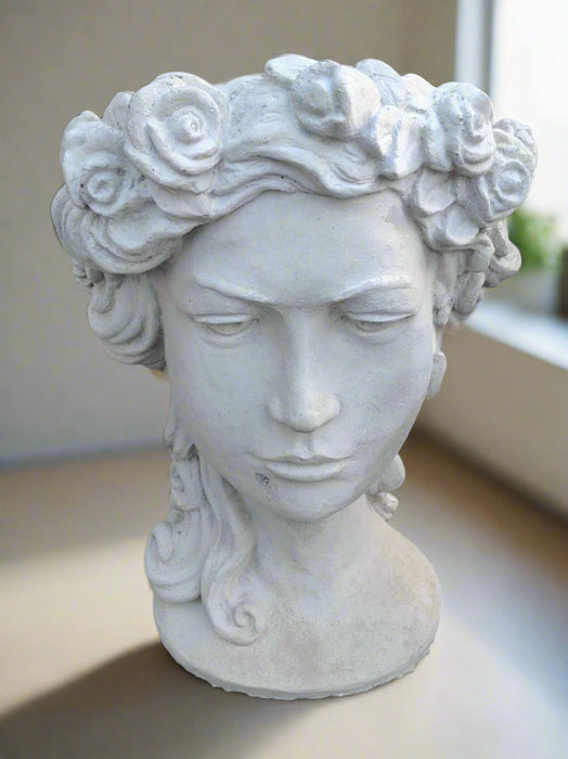 CONCRETE LADY HEAD PLANTER