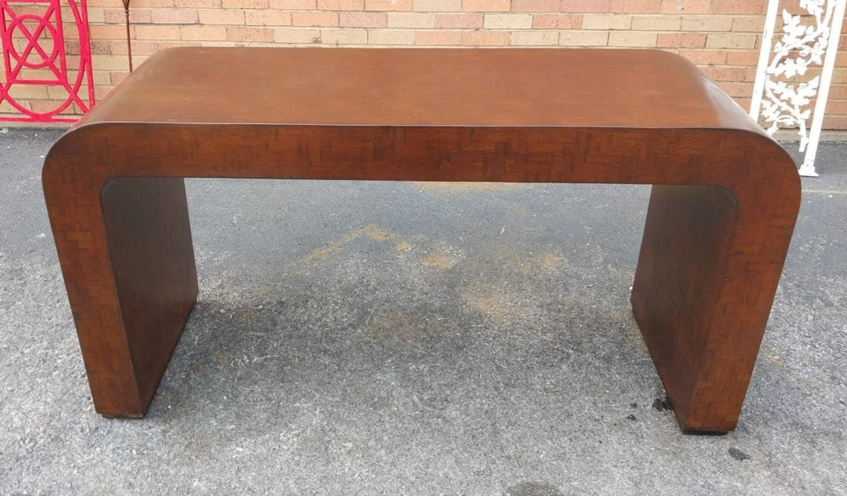 VINTAGE WOVEN BAMBOO CONSOLE