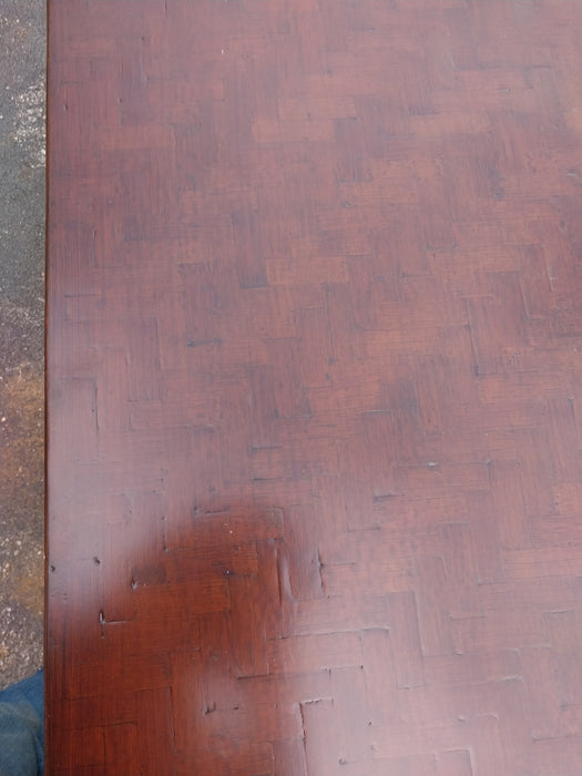 VINTAGE WOVEN BAMBOO CONSOLE