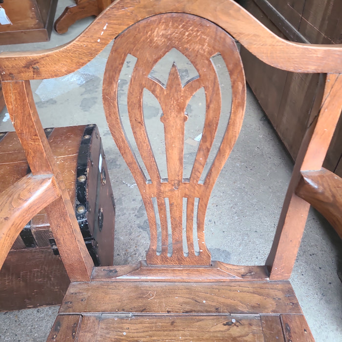 EARLY 19TH CENTURY OAK POTTY CHAIR IN WORKING ORDER