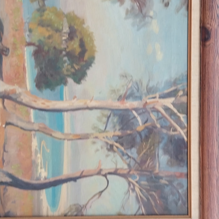 MID CENTURY CALIFORNIA LANDSCAPE OIL PAINTING