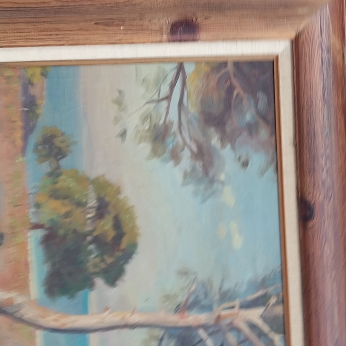 MID CENTURY CALIFORNIA LANDSCAPE OIL PAINTING