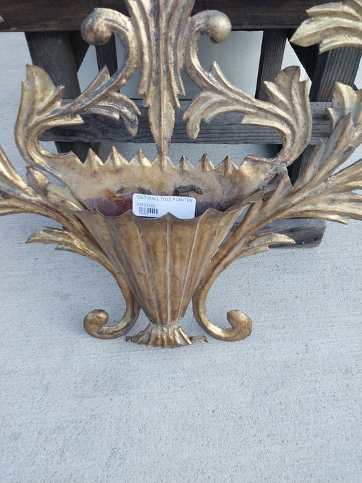 GILT WALL TOLE PLANTER
