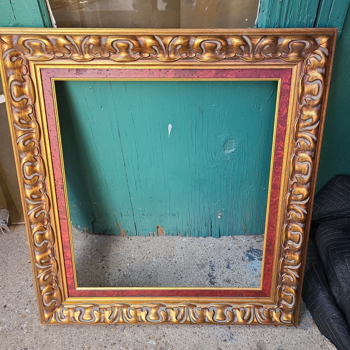ITALIAN GOLD HEAVY RELIEF  FRAME WITH RED INNER FILLER