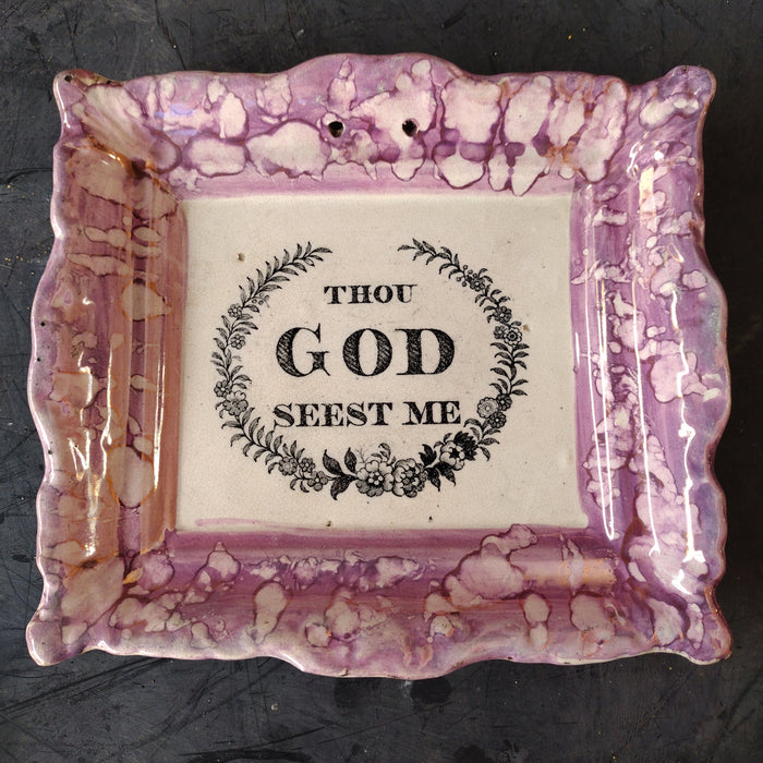 VICTORIAN RECTANGULAR PORCELAIN RELIGIOUS PLATE