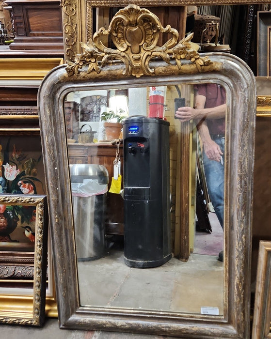 VERTICAL TRANSITIONAL LOUIS PHILIPE SILVER AND GOLD MIRROR