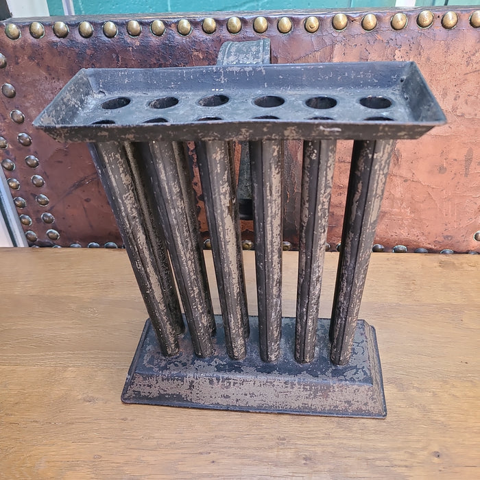 19TH CENTURY CANDLE MOLD METAL 3398