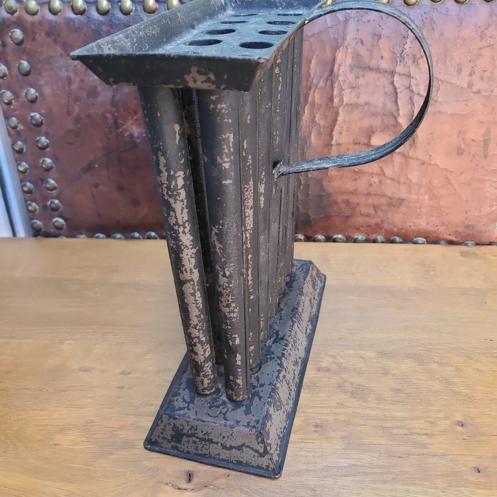 19TH CENTURY CANDLE MOLD METAL 3398