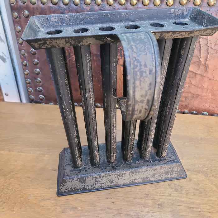 19TH CENTURY CANDLE MOLD METAL 3398