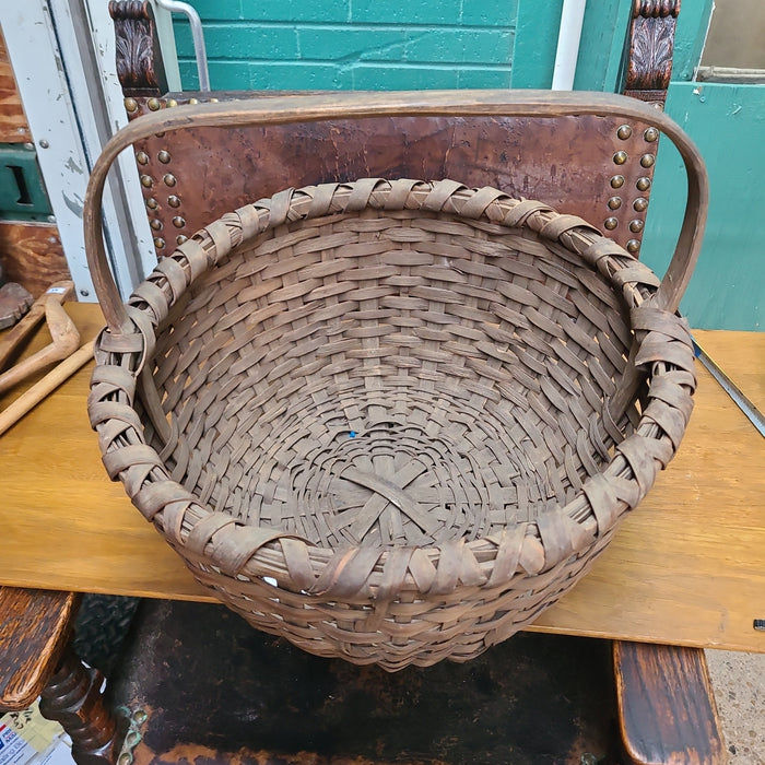 19TH CENTURY HANDMADE BASKET 3398