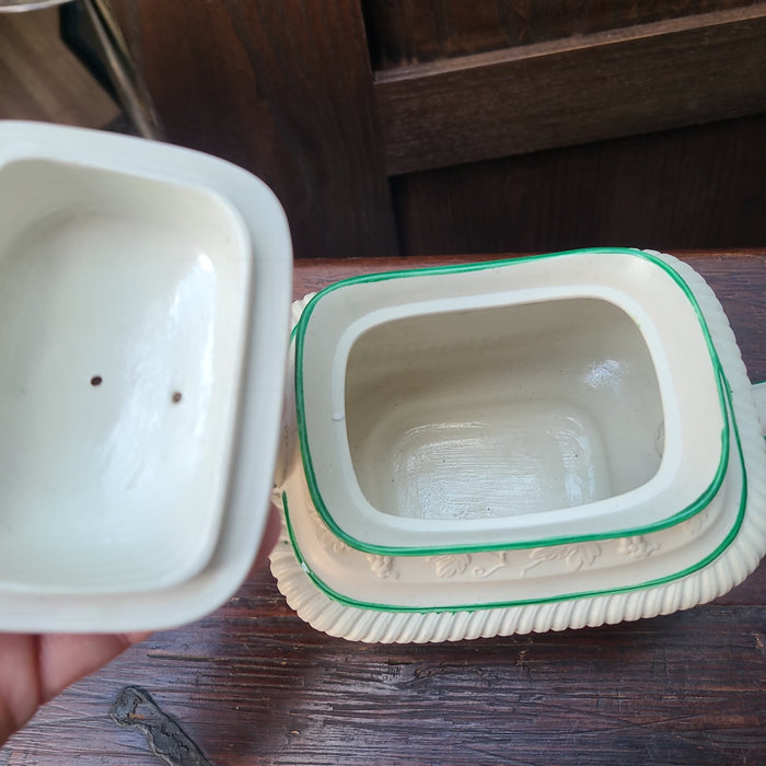 EARLY TEAPOT HAS CHIP OUT OF SPOUT3398