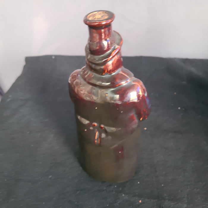 INCREDIBLE BROWN WHISKEY BOTTLE 19TH CENTURY