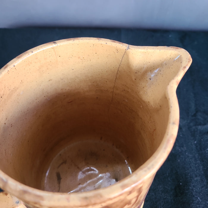 SPONGEWARE PITCHER 19TH CENTURY AS IS