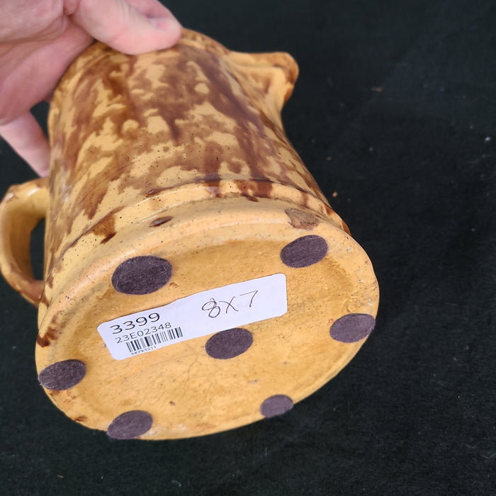 SPONGEWARE PITCHER 19TH CENTURY AS IS