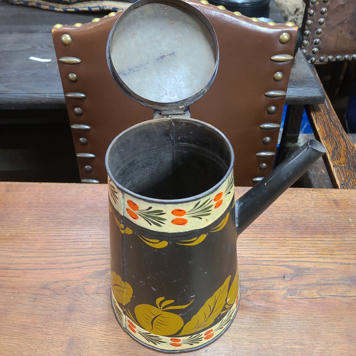 TOLE PAINTED COFFEE POT