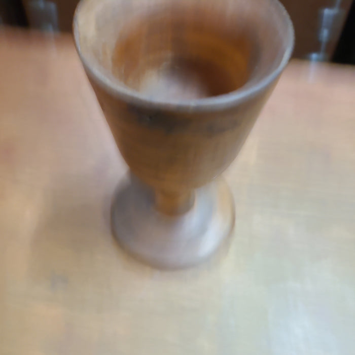 TURNED WOOD CHALICE ANTIQUE