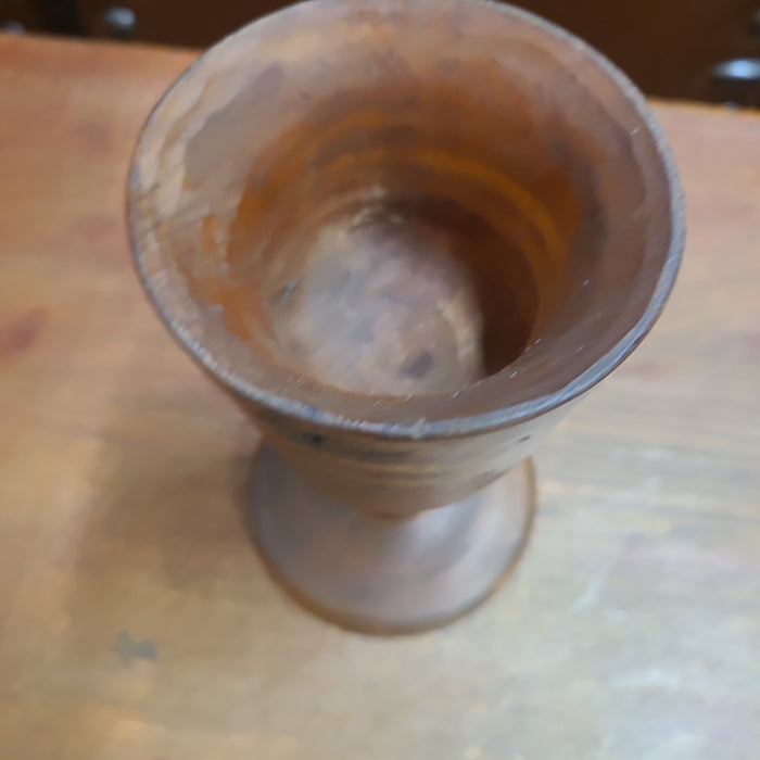 TURNED WOOD CHALICE ANTIQUE