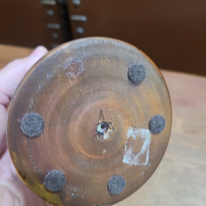 TURNED WOOD CHALICE ANTIQUE