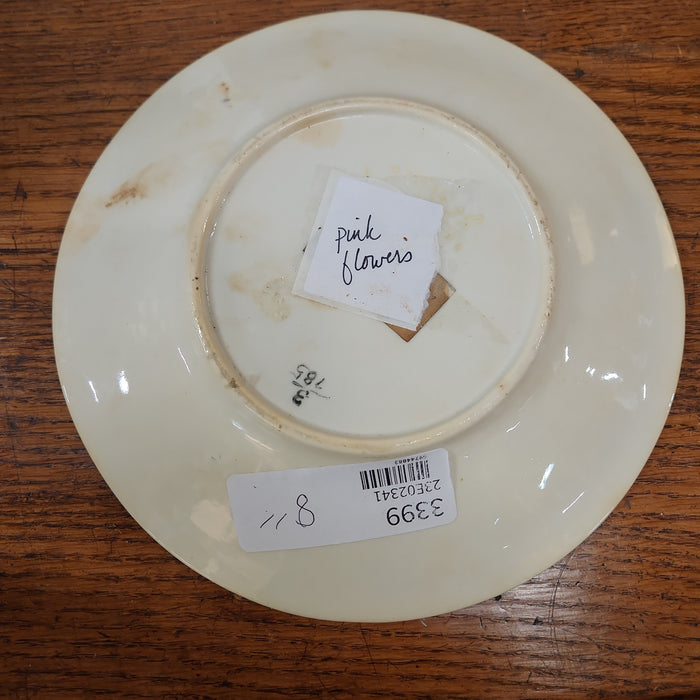 19th CENTURY HAND PAINTED FLORAL PLATE