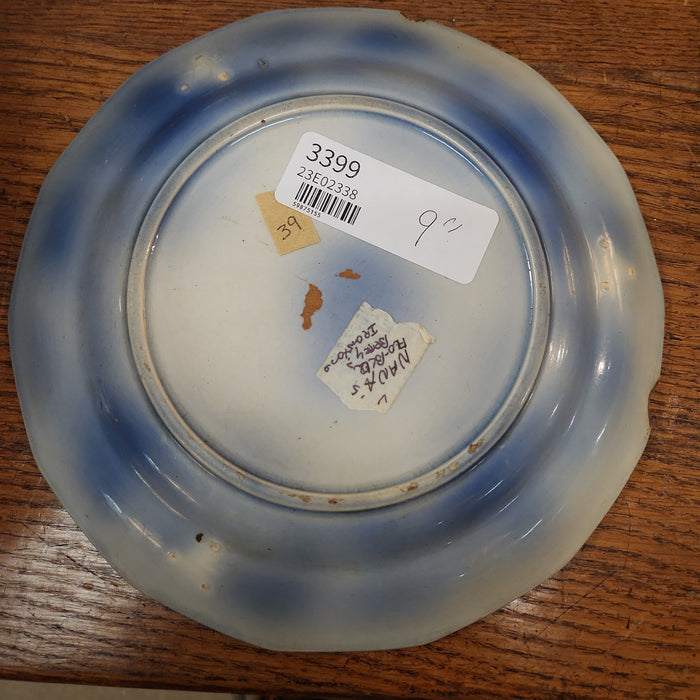 AS FOUND ENGLISH EARLY 19TH CENTURY FLOW BLUE PLATE