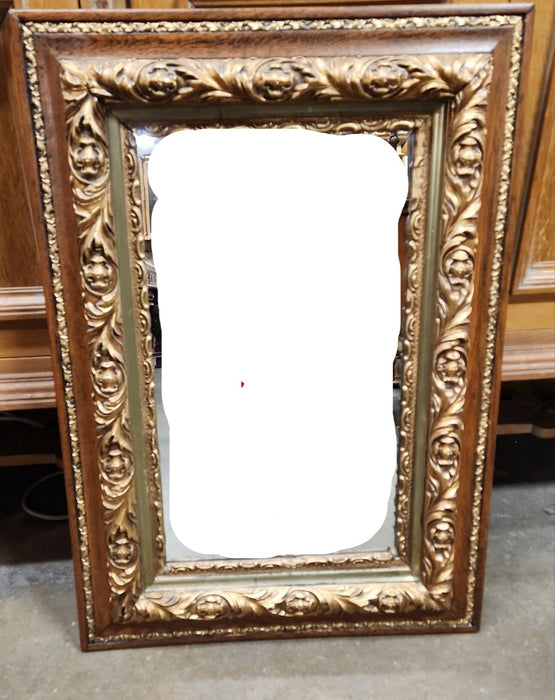 AMERICAN OAK AND GESSO  MIRROR