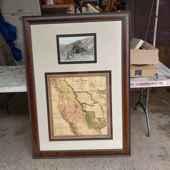 NEW MAP OF TEXAS OREGON AND CALIFORNIA BY MITCHELL AND ELLIOT PORTER