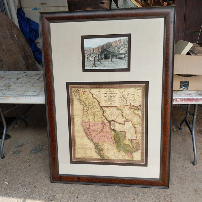 NEW MAP OF TEXAS OREGON AND CALIFORNIA BY MITCHELL AND ELLIOT PORTER