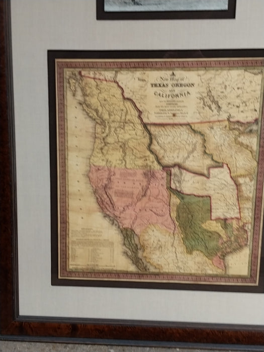 NEW MAP OF TEXAS OREGON AND CALIFORNIA BY MITCHELL AND ELLIOT PORTER