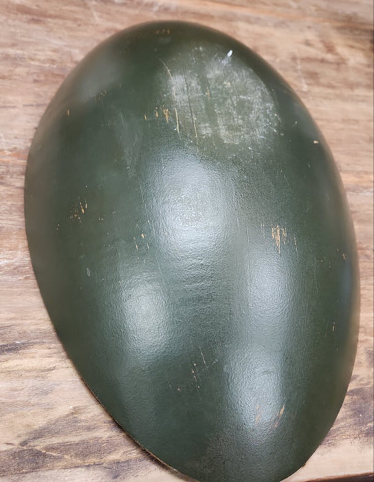 LARGE GREEN OVAL WOOD BOWL
