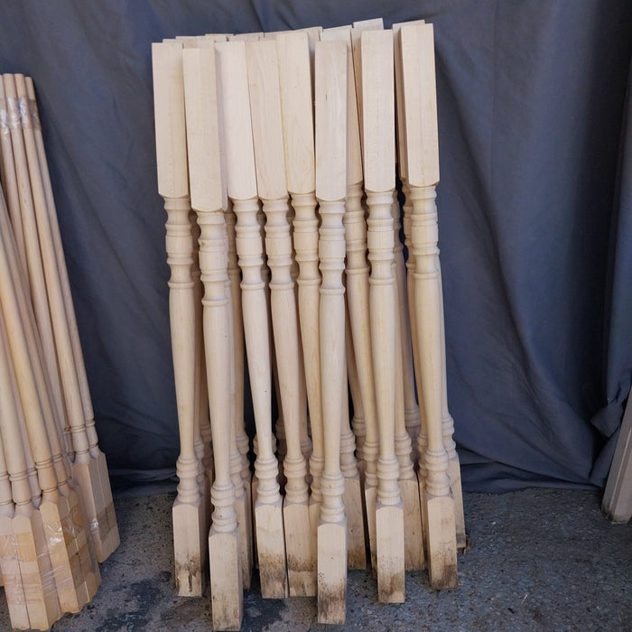 SET OF 25 TURNED MAPLE BALLISTERS