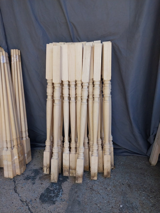 SET OF 25 TURNED MAPLE BALLISTERS