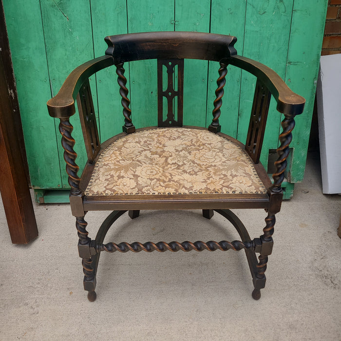 BARREL BACK BARLEY TWIST CHAIR