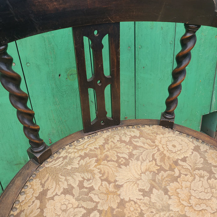 BARREL BACK BARLEY TWIST CHAIR