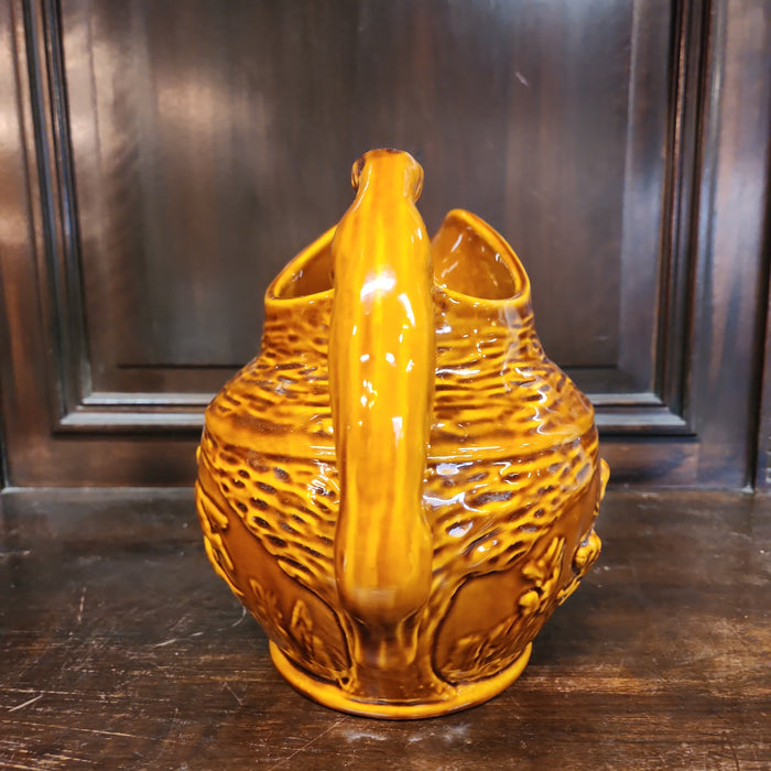 BROWN DOGS POTTERY PITCHER