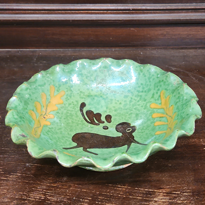REDWARE ANTELOPE DISH