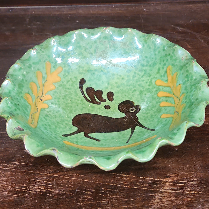 REDWARE ANTELOPE DISH