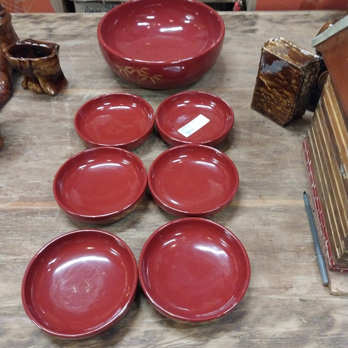 7 PIECE ASIAN SALAD BOWL SET