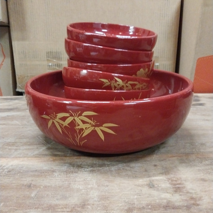 7 PIECE ASIAN SALAD BOWL SET
