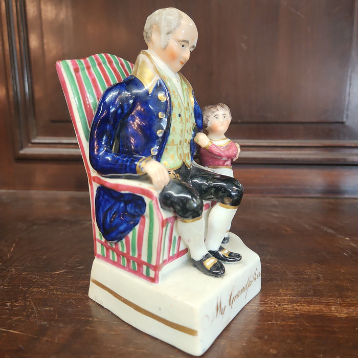 PAIR OF MY GRANDPARENTS STAFFORDSHIRE AS FOUND