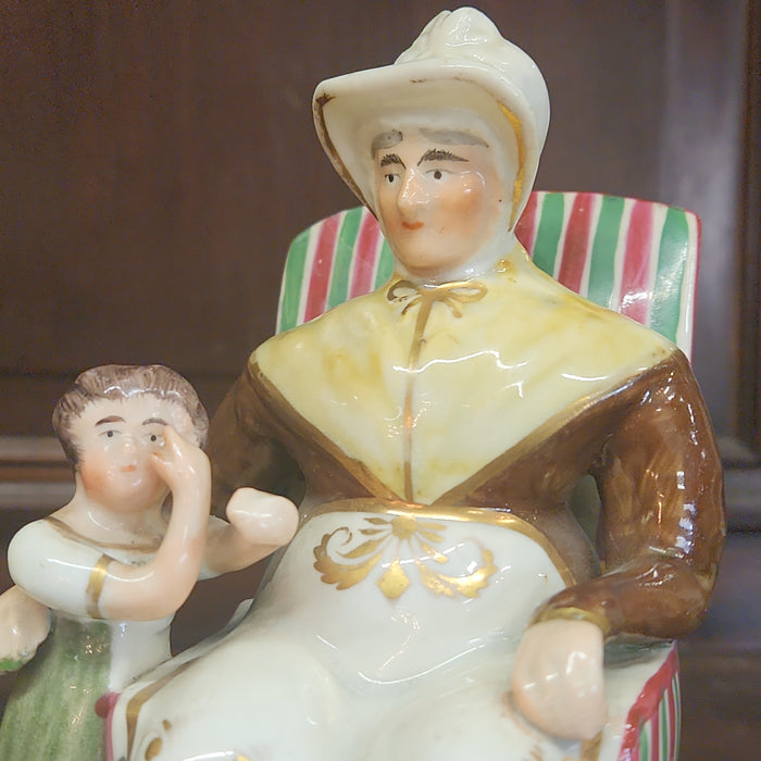 PAIR OF MY GRANDPARENTS STAFFORDSHIRE AS FOUND