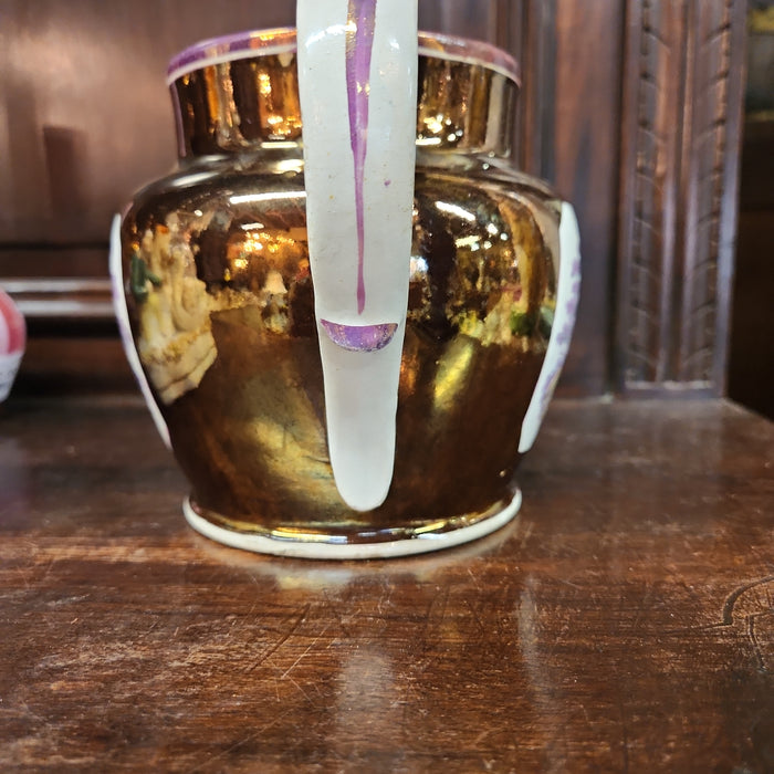 LARGE LUSTER PITCHER WITH FAMILY