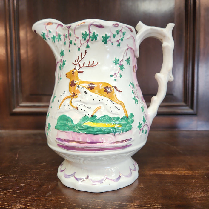 LUSTER STAG & DALMATION PITCHER