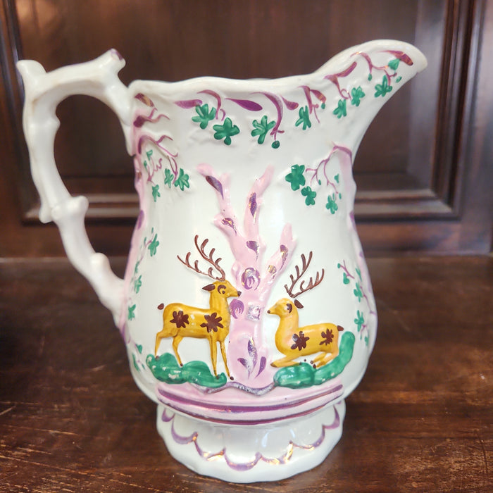 LUSTER STAG & DALMATION PITCHER