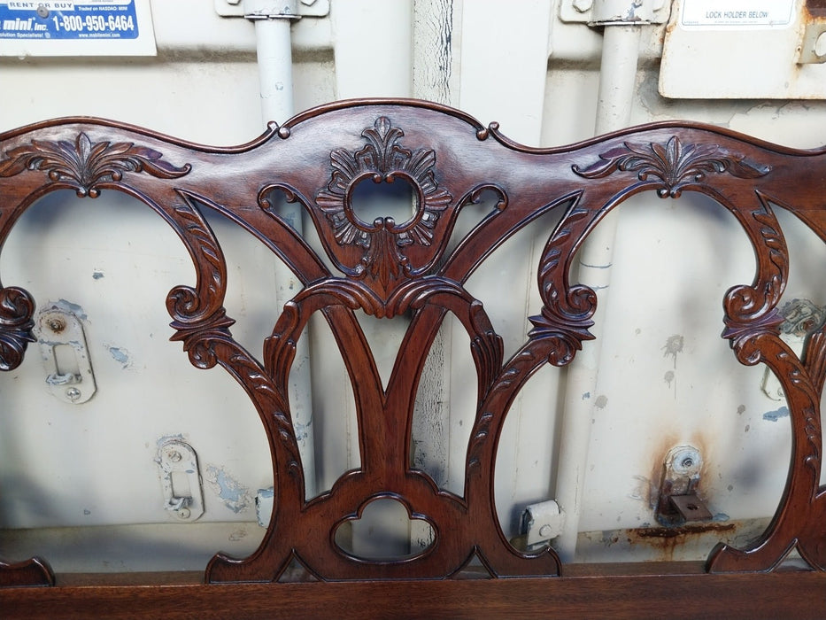 HENREDON KING SIZE MAHOGANY HEADBOARD WITH METAL FRAME